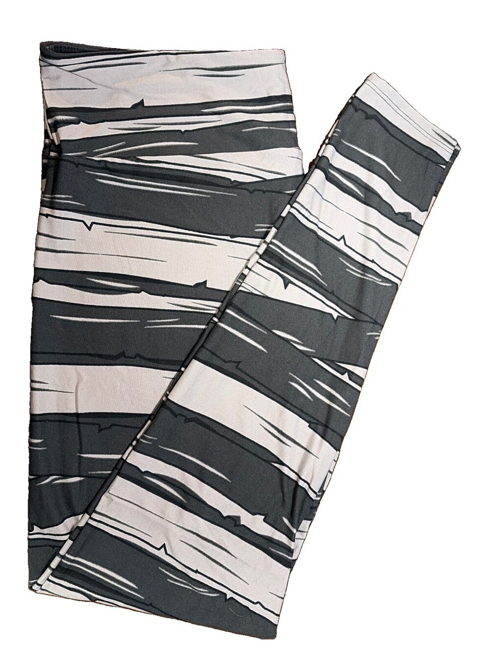 NWT LuLaRoe TC2 Unicorn Halloween Gray & White Mummy Wrap Leggings size 20-26